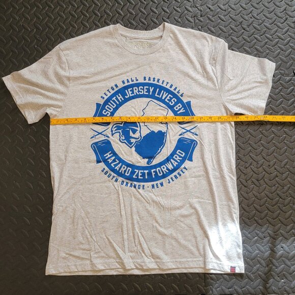 Seton Hall Pirates Basketball Graphic Tee Shirt by RSVLTS, Gray, Medium, NWT - Picture 4 of 12